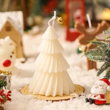 1pc Christmas Tree Scented Candle, Suitable For Holiday Decoration, Party, Living Room Decor, Etc.
