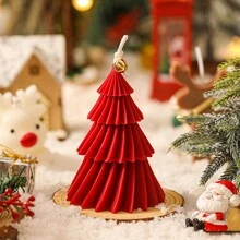 1pc Christmas Tree Scented Candle, Suitable For Holiday Decoration, Party, Living Room Decor, Etc.