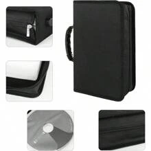 CD Case Wallet Disc Carry Case 120 CD Holder Protector Case Bag CD Wallet DVD Case Wallet Portable Travel DVD Storage Case Disc Organizer Black - Variant1 - View 5