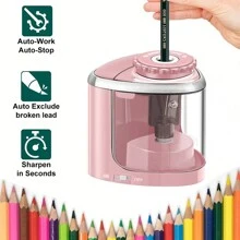 1pc Electric Pencil Sharpener Desktop Automatic Suitable To Pencils (6-8mm) For Students School Office Stationery Back To School