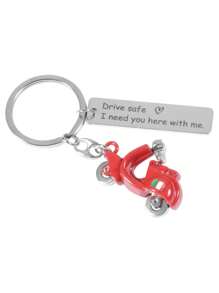 Personalized Custimized Drive Key Chains With Bar Pendant Stainless Steel Keychain Motorcycle, Car, Scooter, Aircraft, Truck, Steering Wheel, Compass Transportation Keychains BF Gift Husband