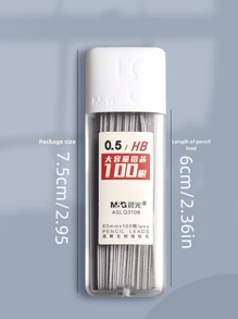 100pcs/Pack 0.5mm/0.7mm HB Automatic Pencil Lead Refills, High Capacity, Anti-Break, For Drawing, Student Use Back To School