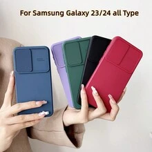 适用于三星 Galaxy S24 Ultra 手机镜头保护手机壳，镜头横推窗手机壳，纯色皮肤手机壳，糖果色防摔手机壳适用于万圣节、圣诞节、生日、新年礼物，送给朋友的礼物 - 墨綠色 - 查看 7