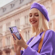 适用于三星 Galaxy S24 Ultra 手机镜头保护手机壳，镜头横推窗手机壳，纯色皮肤手机壳，糖果色防摔手机壳适用于万圣节、圣诞节、生日、新年礼物，送给朋友的礼物 - 墨綠色 - 查看 10