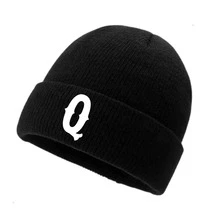 Unisex Adult Beanie Hat Personalized Fabrics Your Letter - 17 - 查看 2