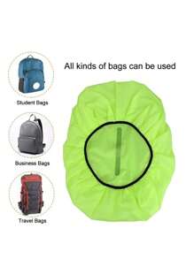 Reflective Rain Cover, 1 Outdoor Sports Backpack Rain Cover, Reflective Waterproof Cover, Outdoor Night Reflective Cover, Bicycle Foldable Dust Cover Bag, Camping And Hiking Accessories - Multicolor - View 2