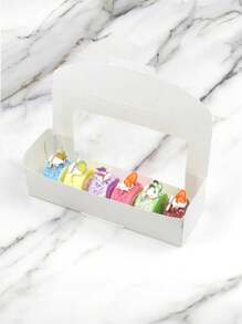 10/20/30 buc, cutie de ambalare albă cu fereastră transparentă, pentru pâine, prăjituri, produse de patiserie, prăjituri, brutărie, petrecere, ambalaje pentru mâncare la pachet