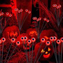 6-LED Solar Halloween Ghost Eye Ground Stake Light, 1 Set For Yard Garden Party Decor - Multicolor - View 16