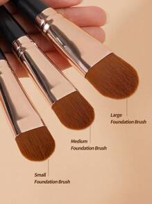 MAANGE 三件套柔软面部化妆刷，专业粉底刷、腮红刷、遮瑕刷，包含三种尺寸，超柔软合成毛粉底刷，适用于液体粉底，歌舞伎粉底刷，居家或外出皆宜。化妆刷套装，化妆刷套装，化妆刷套装，完整化妆套装，化妆刷套装，完整化妆套装，化妆刷套装，化妆刷套装，化妆刷套装，化妆礼盒套装 - 黑色 - 查看 6