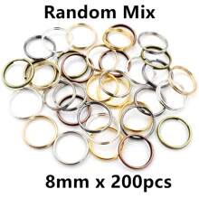 50-200 stuks Diameter 5-20mm Open Jump Rings Dubbele Lussen Goud Zilver Kleur Split Ringen Connectoren Voor Sieraden Maken Benodigdheden DIY Accessoires