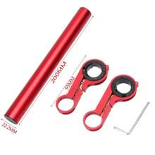 1 buah Rak Ekstensi Sepeda Paduan Aluminium 20cm, Dudukan Lampu Odometer Ganda Multifungsi dengan Lampu Senter - MultiWarna - View 12