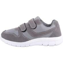 Mens Touch And Close Wide Fit Active Wear Exercise Sports Trainers Sneakers - Grey - View 5