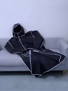 Áo mưa dài cho xe máy/xe đạp, áo mưa che phủ toàn thân không thấm nước, áo khoác mưa cho người lớn dùng khi đạp xe, đi bộ đường dài, du lịch trong thời tiết mưa, mát mẻ mùa hè, bãi biển, giữ ấm khi đi du lịch, quà tặng ngày lễ tình bạn, quà tặng cho cún cưng, lễ hội, trang trí tiệc tùng, lựa chọn mùa xuân hè, quà tặng cho phù dâu, trang trí phòng ngủ, trang trí phòng ngủ, bãi biển, du lịch, dành cho nam, dành cho nữ, kỳ nghỉ, đồ dễ thương. - màu đen - Xem 11