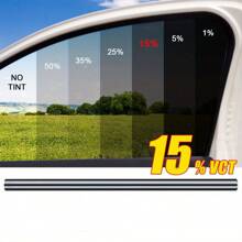 1 Roll 50x300cm/19.68*118.11in 1/5/15/25/35/50% VLT Car Window Tint Window Privacy Film, Car Shade Front Windshield, Heat & UV Block And Scratch Resistant, Blackout Window Film Auto Car Windshield Sun Shade Roll