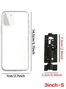 1 Stück Edelstahl Türschieberiegelschloss