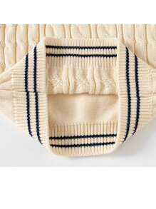 Young Boy V-Neck Knitted Sweater Vest, Autumn & Winter
