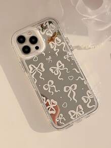 Y2K 1pc Gucadi Bowknot Mirror Makeup Mirror Elegant Princess Style Creative Design Compatible With IPhone Case