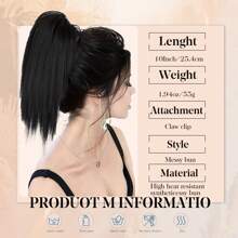 Glamorous Cascade Ponytail - Premium Clip-In Waterfall Pony, Effortless Volume & Style For Women, Versatile For Work Or Play - Elevate Your Look Instantly - Blue Highlight - View 4