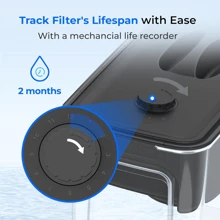 Waterdrop Water Filter Dispenser, Slim Water Filter Tank With 1 * 60 Days Filter, 200-Gallon Long-Life, Faster Filtration, Reduces Chlorine, / And More - Black - View 8