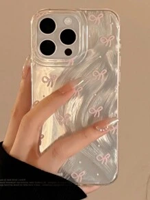 Aesthetic Pink Bow And Blue Lace Bow Phone Case Compatible With Apple IPhone - Multicolor - View 5