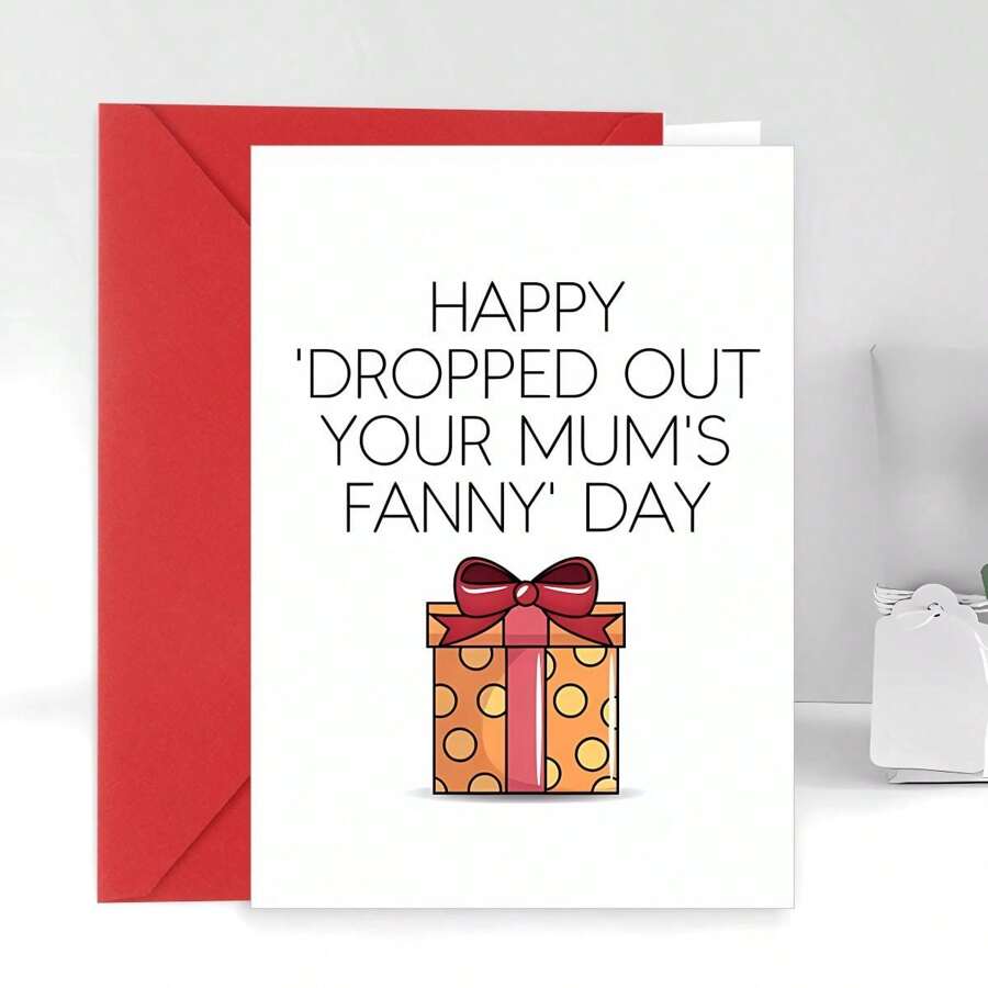 1pc Funny Birthday Card - Adult Sarcastic Celebration Note, Ideal For Best Friends, Siblings, Spouse, Parents, Partner - Unique Memorabilia, 5*7in - With Envelope,Christmas