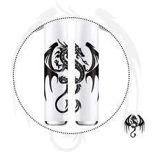 ROCKBEAR Black Dragon Tattoo Sticker Covers Compatible With Airpods Pro 2nd Generation, Mythical Decor Skin, Decal, Wrap, And Case Accessories For EarPods, Fantasy Gift For Teens, Women And Men, Includes Cleaning Kits