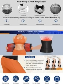 Women Sweat Waist Trimmer Trainer Sauna Corset Workout Belt Belly Band Stomach Wraps Body Shaper Sports Girdle