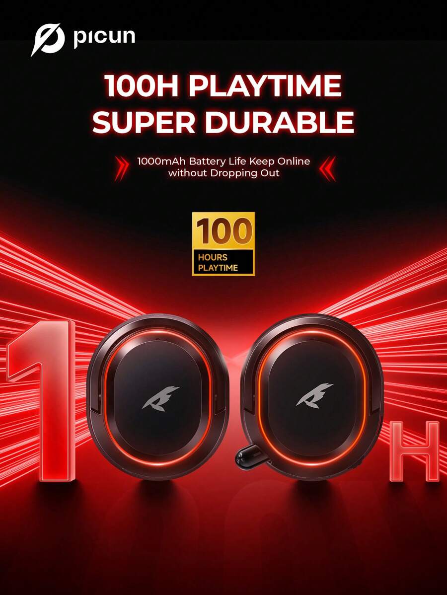 Picun Picun G2 2.4Ghz Dongle & Wireless 5.3, Wireless Gaming Headset ...