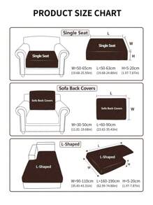 1pc Printed Elastic Sofa Cushion Cover, L-Shaped Sectional Sofa Cover, Independent Sofa Back Cushion Cover, Furniture Protector, Elastic Sofa Cushion Cover, Multiple Size Options, Home Sofa Decor (No Pillowcase) - Pink - View 4