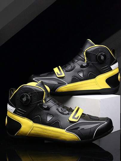 Unisex Outdoor Motorcycle Riding Shoes, Anti-Slip Breathable Off-Road Biker Shoes