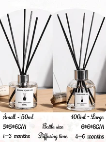 无焰精油扩散液，空气清新剂，适用于家庭、酒店、浴室、卧室、礼物 - 薰衣草、栀子花、桃子、茶、海洋香味情人节情人节用品婚礼用品