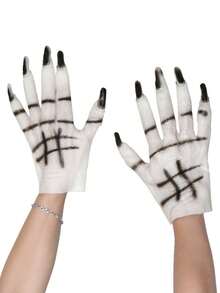 1pc New Halloween Horror Ghostly Hand Prop For Party Costume And Makeup Skull Skeleton - Black and White - View 7