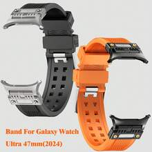 Dây đeo silicon thể thao tương thích với Galaxy Watch Ultra 47mm (2024), Dây đeo kết nối kim loại bằng thép không gỉ chắc chắn dành cho nam/nữ Galaxy Watch 7 Ultra - Samsung Galaxy Watch7 Ultra (47mm) - Xem 2