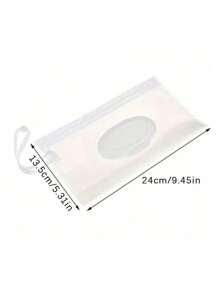 1 Portable Waterproof Wet Wipe Storage Bag, Flip Up Detachable Wet Wipe Tissue Box, Concave Convex Chain Tissue Storage Bag, Essential For Home And Outdoor Travel - Multicolor - View 10