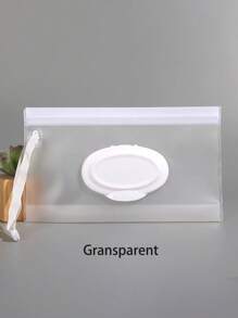 1 Portable Waterproof Wet Wipe Storage Bag, Flip Up Detachable Wet Wipe Tissue Box, Concave Convex Chain Tissue Storage Bag, Essential For Home And Outdoor Travel - Multicolor - View 5