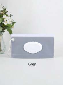 1 Portable Waterproof Wet Wipe Storage Bag, Flip Up Detachable Wet Wipe Tissue Box, Concave Convex Chain Tissue Storage Bag, Essential For Home And Outdoor Travel - Multicolor - View 4