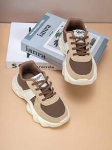 Children 2024 Spring Autumn New Boys Sports Shoes Anti-Slip Lightweight Casual Student Shoes Back To School - Chocolate Brown - View 2
