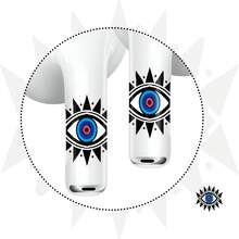 ROCKBEAR Black Dragon Tattoo Sticker Covers Compatible With Airpods Pro 2nd Generation, Mythical Decor Skin, Decal, Wrap, And Case Accessories For EarPods, Fantasy Gift For Teens, Women And Men, Includes Cleaning Kits