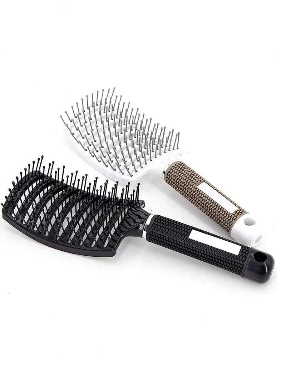 Women's Hair Straightening Massage Brush, Magic Hair & Scalp Massage Comb, Professional Hair Styling Tool For Smooth Straight Hair - Multicolor - View 1
