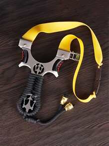 1pc Professional Slingshot With Handle For Outdoor Hunting & Shooting Practice, Random Rubber Color, Self-Assembly Required - Multicolor - View 8