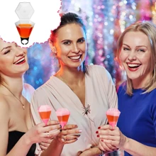 Set de 9 piezas Copas de chupito con anillo de plástico con strass para anillos de boda, artículos para fiestas de despedida de soltera, decoración de duchas nupciales y recuerdos de fiesta
