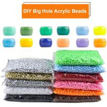 约 1850 件/包 6x9 毫米多色亚克力马形珠子套装 - 散装未包装，适用于 DIY 手链项链珠宝制作工艺装饰 - 一袋 - 查看 3