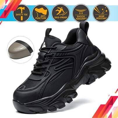 Dian Sen Small-Sized Lightweight Steel-Toe Safety Shoes, Men's Work And Sports Shoes, With Moderate Size And Easy To Wear Steel-Toe Shoes, Comfortable And Breathable Sports Work Shoes, Men's Work Shoes (Women's Version), Men's Anti-Shatter Steel-Toe Safety Shoes, Men's Anti-Shatter Safety Sports Shoes
