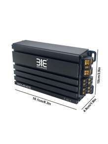 1 件 Bemines F-80.4 黑色立体声 Hi-Fi 设计铝合金外壳低音炮和扬声器 D 级 4 通道 5200W 高功率汽车功放适用于所有车辆 - 黑色 - 查看 7