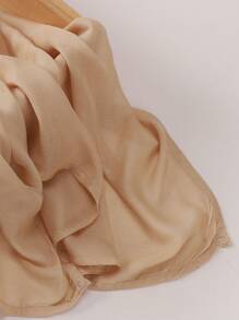 1pc 180*85cm Women's Solid Color Breathable Soft Modal Hijabs Scarf For Abaya Women Veil