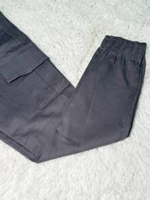 CARGO JOGGER Pants With Side Pocket With Elastic Streetwear - 深灰色 - 查看 3