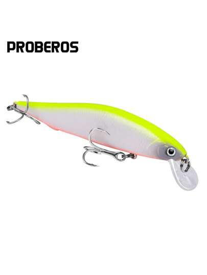 PRO BEROS 1 pieza Señuelo de pesca Minnow Wobbler con anzuelos triples, equipo de pesca PROBEROS