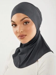 1 件女士莫代尔头巾纯色头巾 Abaya 配饰日常下帽柔软头巾，女士面纱 - A - 查看 21