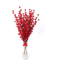 Set Of 12: Red Holly Berry Stems With Lifelike Berries | 19-Inch | Festive Holiday Decor | Trees, Wreaths, & Garlands | Christmas Picks | Home & Office Decor, Floral Home By Artificial Flowers - Red - View 2