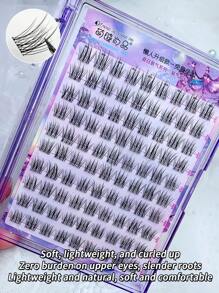 大容量、无粘合剂、12-13 毫米自粘式氧气糖果假睫毛，自然单簇，易于初学者和懒散人士使用，卡通睫毛睫毛簇、睫毛簇、单根睫毛、睫毛、假睫毛 - D - 查看 7